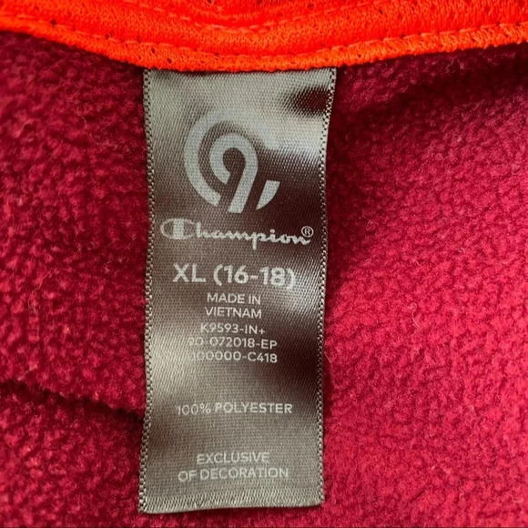 Champion Zip-Up Print Hoodie W/Pockets - Picture 7 of 8